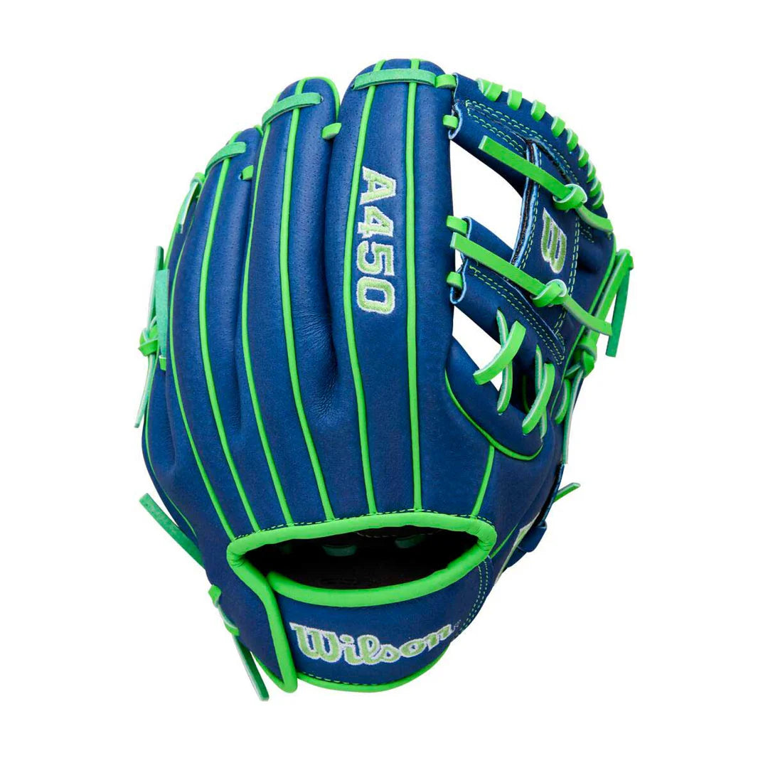 2026 Wilson A450 H-Web Blue/Neon Green/White 10.75"- RHT