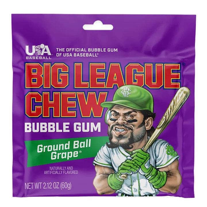 Big League Chew Shredded Bubble Gum Classic Baseball Candy in Multiple Flavors