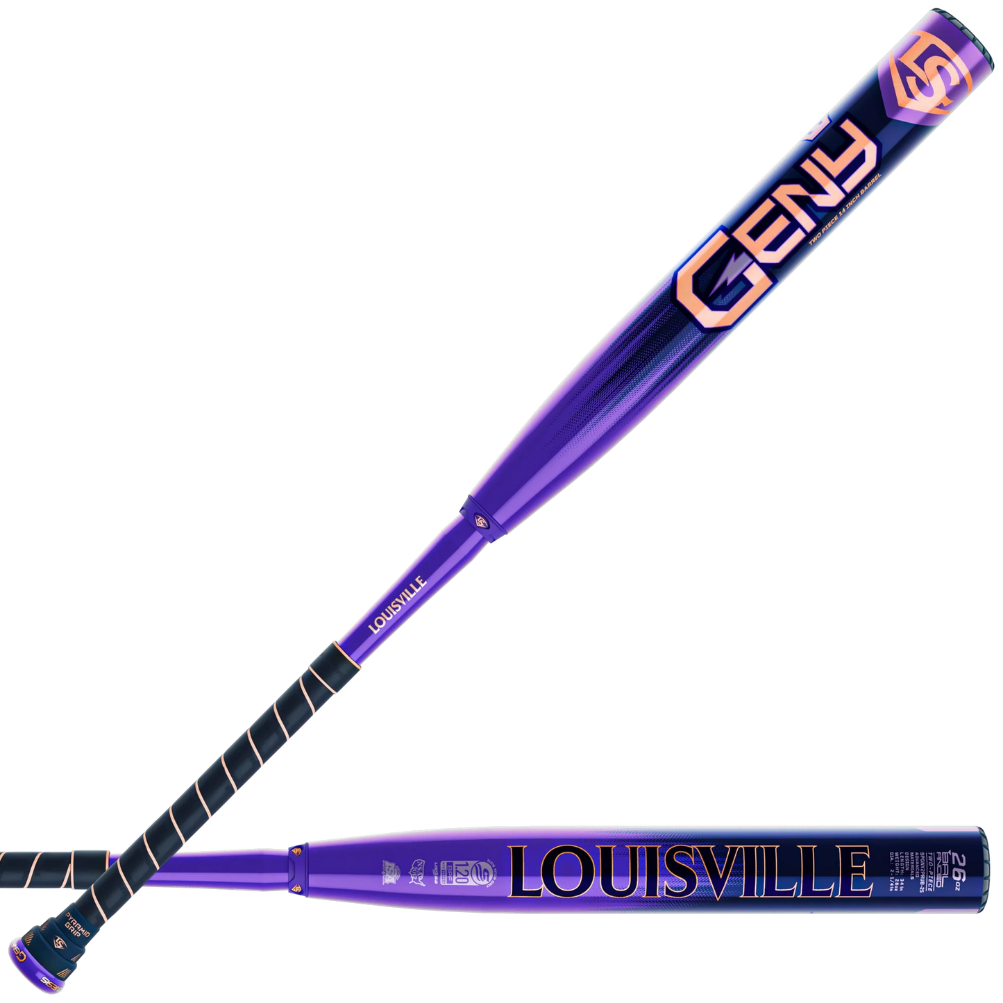 2026 Louisville Slugger Royal Geny Collection 2 Piece Balanced 14" Slo-Pitch Bat