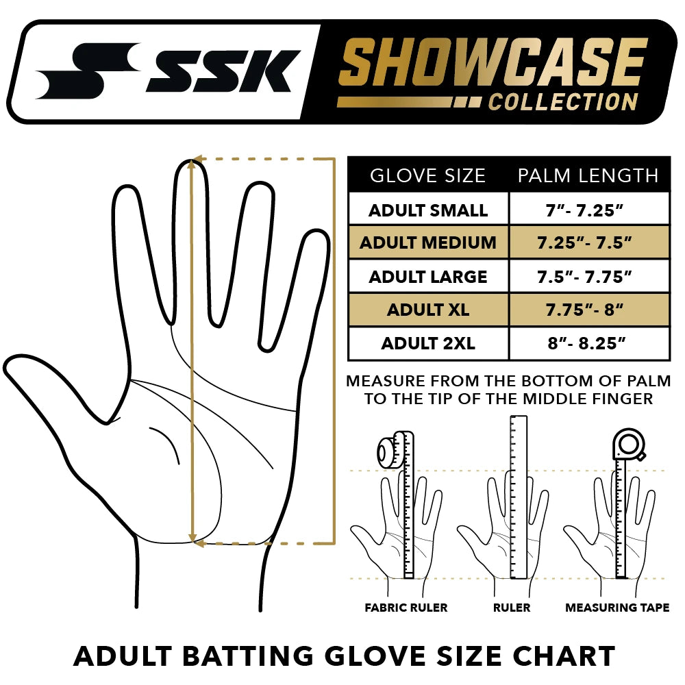 SSK Showcase Adult Baseball Batting Gloves