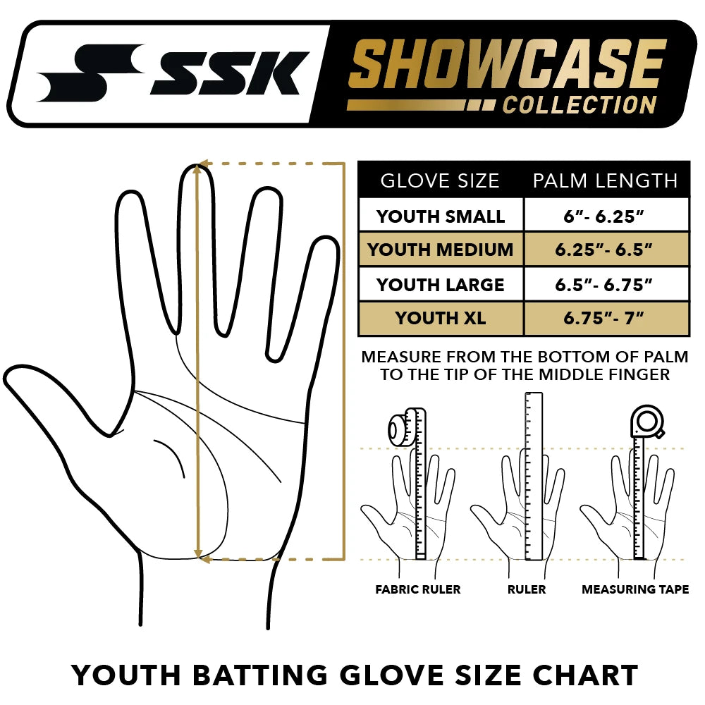SSK Showcase Youth Baseball Batting Gloves