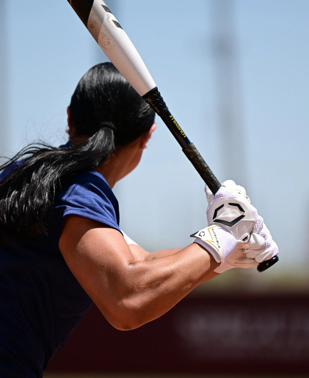EVOSHIELD CARBYNE BATTING GLOVES W/ STRAP