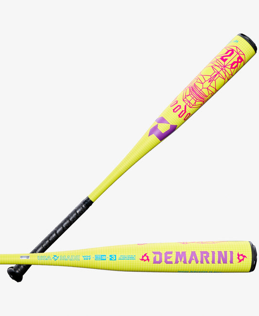 2026 DeMarini Solar Yellow VoodooÂ® One (-3) BBCOR Baseball Bat