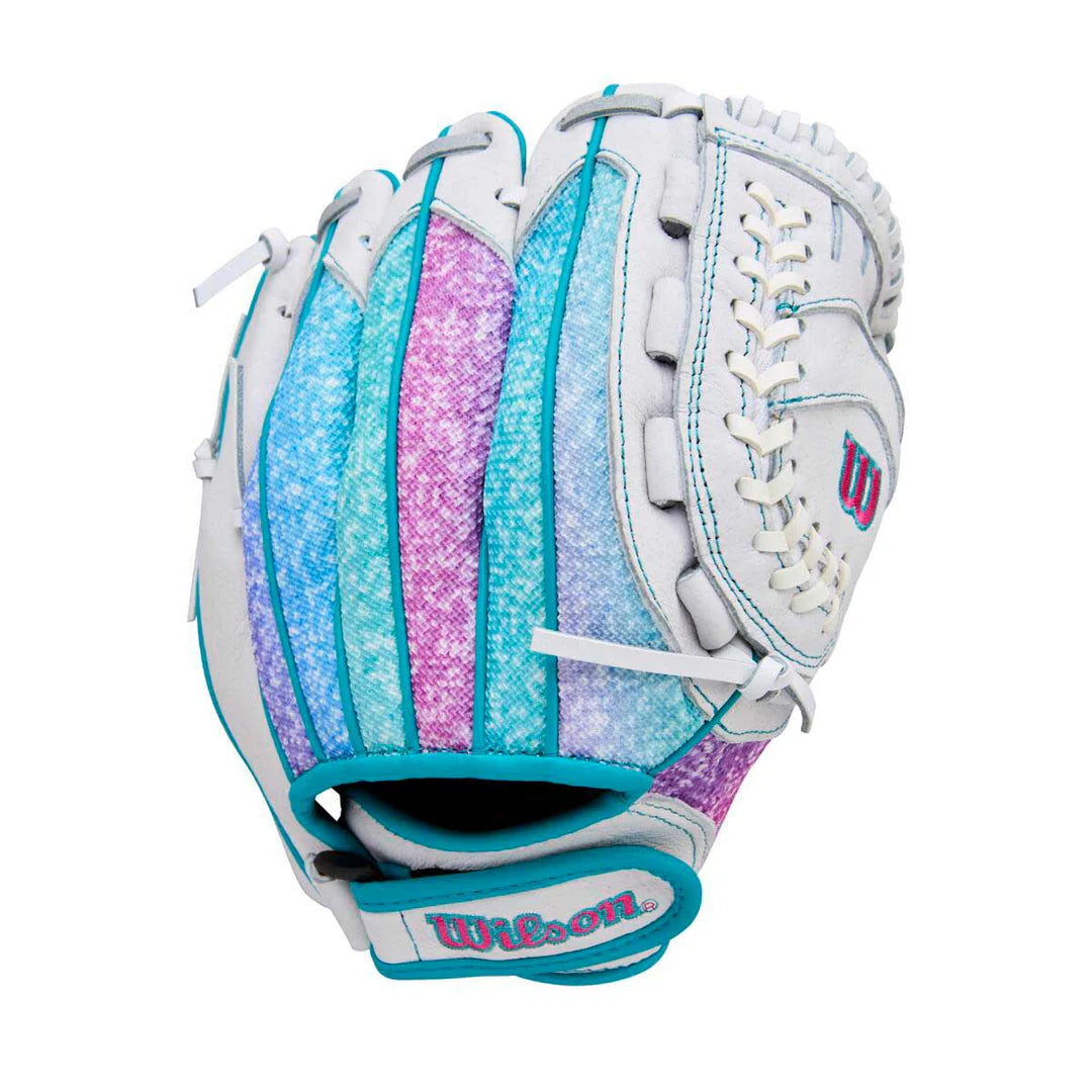 2026 Wilson Flash Closed Web White/Purple/Teal 11"- RHT