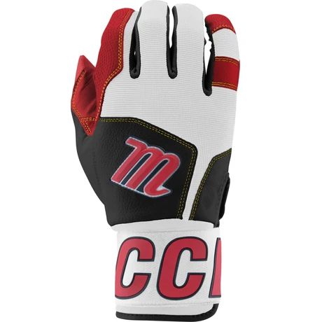 Marucci Blacksmith V2 Adult Batting Gloves – Black/Red