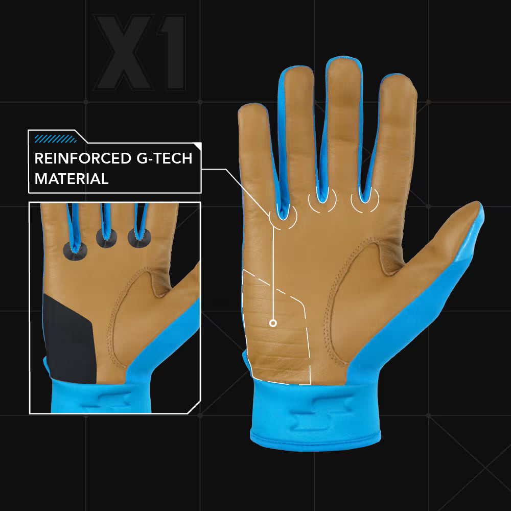 SSK X1 Color Rush Adult Baseball Batting Gloves