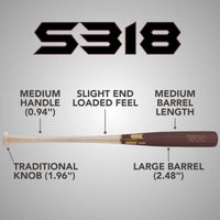 SSK Z9 Professional Edge S318 Pro Maple Wood Baseball Bat