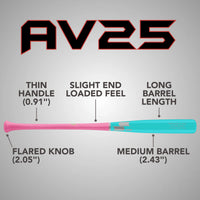 SSK Z9 Professional Edge AV25 Pro Birch Wood Baseball Bat