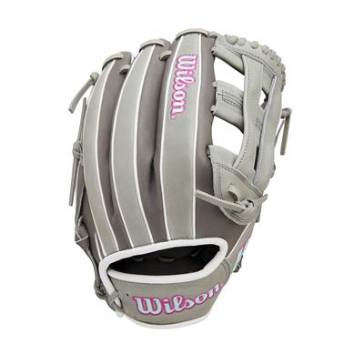 2026 Wilson A1000 DW5 Steel Grey/Seafoam/Pink 12"